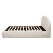 Jennifer Taylor Home Archie Puffy Grounded upholstered platform bed with a padded headboard and sleek design.
