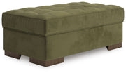 Caspian-Town - Oversized Accent Ottoman - Olive - R&R Furniture Gallery (Fountain Valley, CA)
