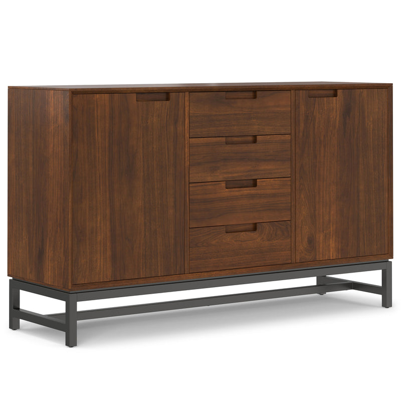 Banting Sideboard with Centre Drawers — Modern Industrial Storage Cabinet in Oak or Walnut - R&R Furniture Gallery (Fountain Valley, CA)