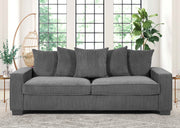 Luxe Sofa With 5 Matching Toss Pillows, Sleek Design, Spacious And Comfortable 3 Seater Couch - R&R Furniture Gallery (Fountain Valley, CA)