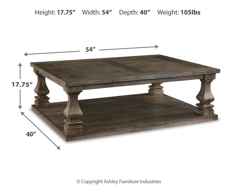 Johnelle - Rectangular Cocktail Table - Gray - R&R Furniture Gallery (Fountain Valley, CA)