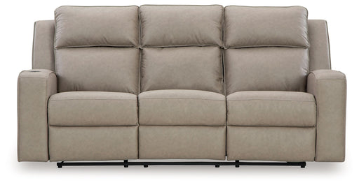 Lavenhorne - Rec Sofa W/Drop Down Table - Pebble - R&R Furniture Gallery (Fountain Valley, CA)