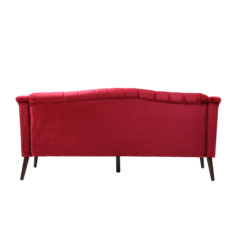 Comfy 3 Seat Sofa With Wooden Legs, For Living Room And Study - R&R Furniture Gallery (Fountain Valley, CA)