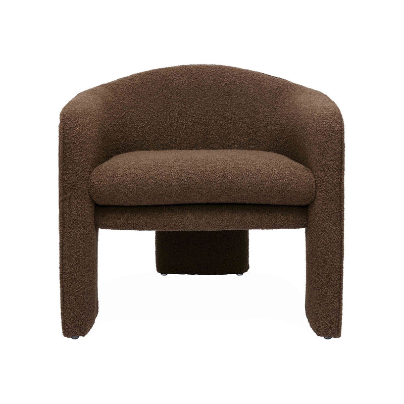 Marla - Boucle Accent Chair - Chocolate Brown - R&R Furniture Gallery (Fountain Valley, CA)
