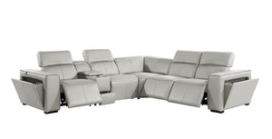 1224 - 6-Piece L-Shaped Sectional Sofa In With 3 Power Recliners & Power Headrests