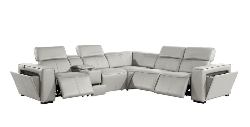 1224 - 6-Piece L-Shaped Sectional Sofa In With 3 Power Recliners & Power Headrests