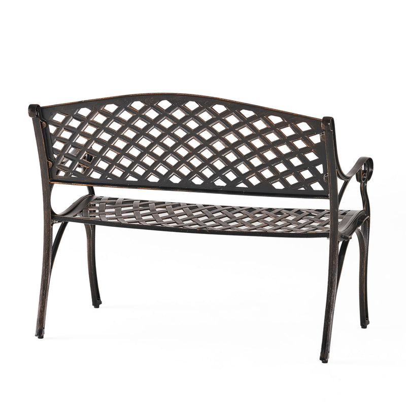 Spencer - Cast Bench - Copper - R&R Furniture Gallery (Fountain Valley, CA)