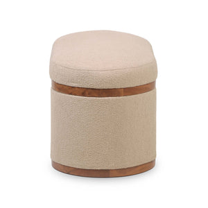 Olivier - Boucle Oval Storage Ottoman - R&R Furniture Gallery (Fountain Valley, CA)