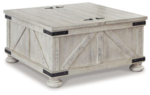 Carynhurst - Cocktail Table with Storage - Whitewash - R&R Furniture Gallery (Fountain Valley, CA)