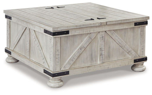 Carynhurst - Cocktail Table with Storage - Whitewash - R&R Furniture Gallery (Fountain Valley, CA)