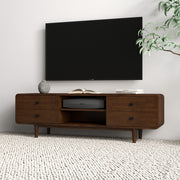 Alexa - TV Stand - Dark Brown / Wood - R&R Furniture Gallery (Fountain Valley, CA)
