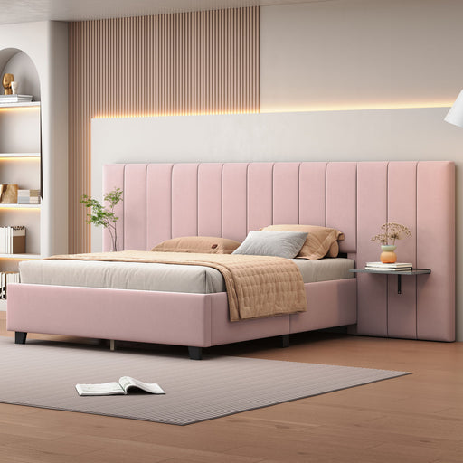Upholstered Platform Bed With Big Headboard - R&R Furniture Gallery (Fountain Valley, CA)