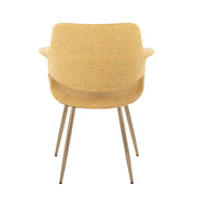 Set of two vintage flair Lumi Source glam and art deco chairs with sleek upholstery and stylish design.