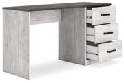 Shawburn - Home Office Desk - White / Dark Charcoal Gray - R&R Furniture Gallery (Fountain Valley, CA)