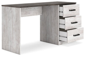Shawburn - Home Office Desk - White / Dark Charcoal Gray - R&R Furniture Gallery (Fountain Valley, CA)