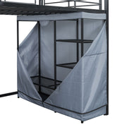 Loft Bed With Desk, Shelves, Power Outlet, LED Light And Wardrobe - R&R Furniture Gallery (Fountain Valley, CA)