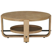 Escape - 3 Piece Occasional Table Set - Glazed Natural Oak / Black Metal Trim - R&R Furniture Gallery (Fountain Valley, CA)