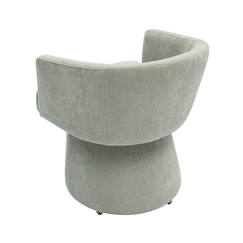 Kristen - Upcycled Chenille Rolling Desk Chair - R&R Furniture Gallery (Fountain Valley, CA)