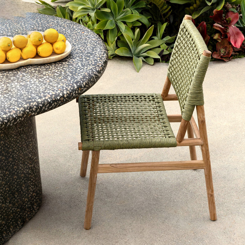 Francisca - Outdoor Dining Chair (Set of 2) - Green And Natural