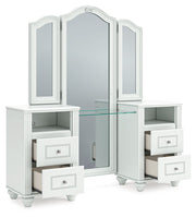 Kozlani - Vanity With Mirror - White - R&R Furniture Gallery (Fountain Valley, CA)