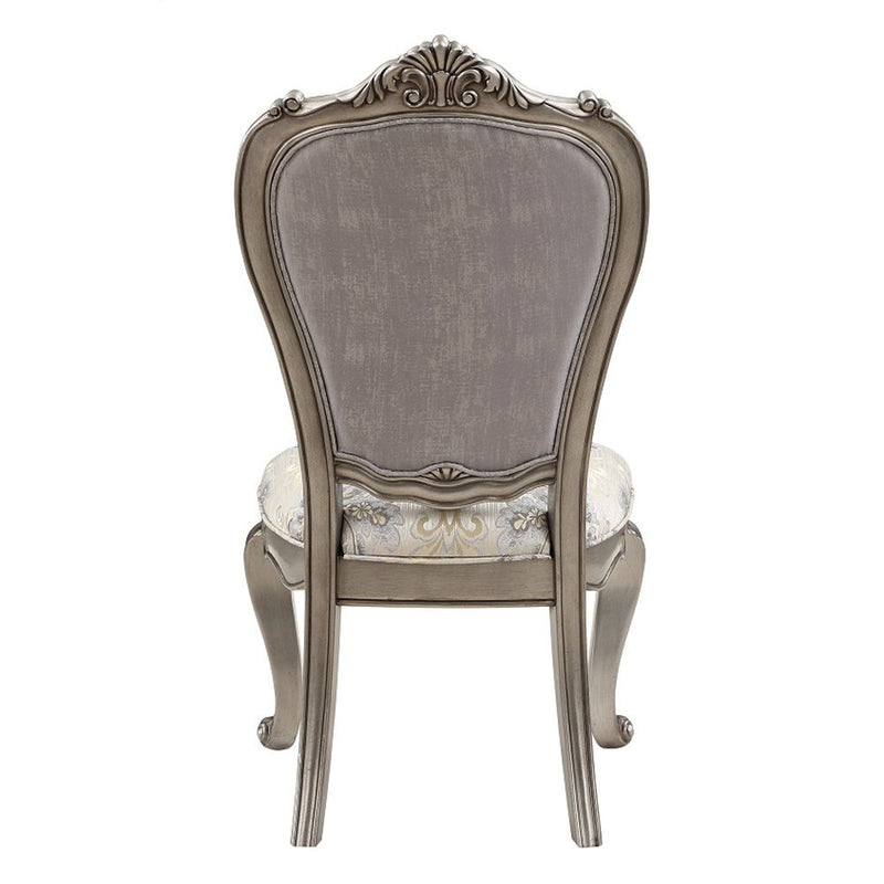 Ariadne - Side Chair (Set of 2) - Velvet & Antique Platinum - R&R Furniture Gallery (Fountain Valley, CA)