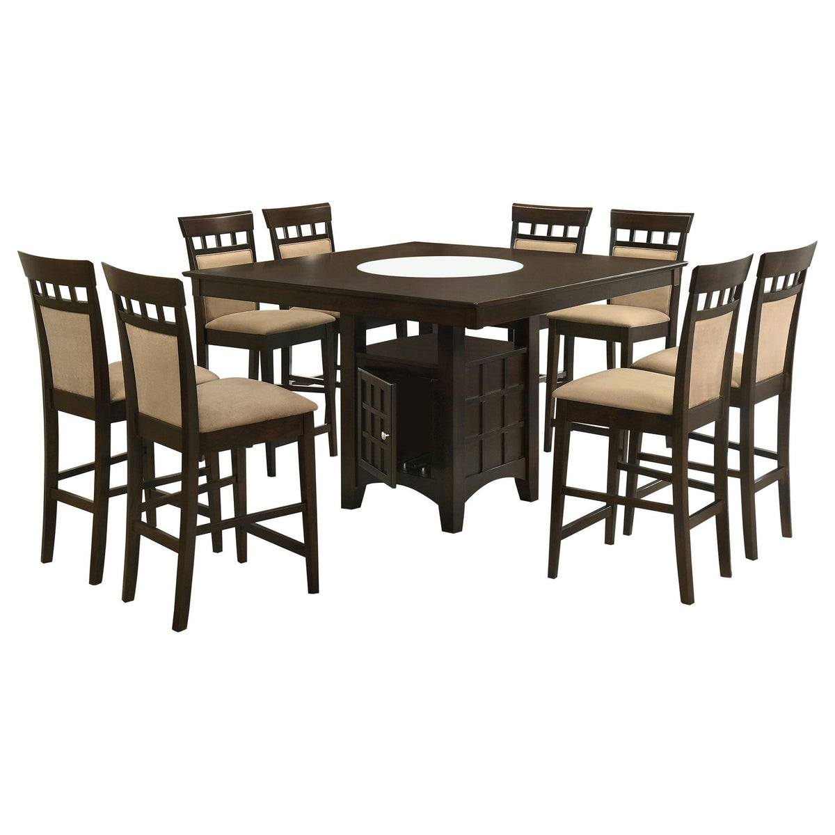 Gabriel 9-piece Square Counter Height Dining Set Cappuccino