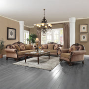 Chateau De Ville - Sofa With 5 Pillows (Same Lv01588) - Fabric & Espresso - R&R Furniture Gallery (Fountain Valley, CA)