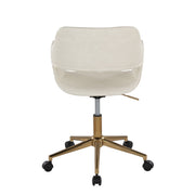 Lumi Source Margarite contemporary desk task chair with black cushioned seat and backrest, adjustable height, modern office design