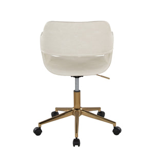 Margarite - Contemporary Task Chair - Gold / Cream