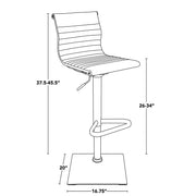 Lumi Source Masters contemporary adjustable barstool with swivel, bar height (28-30 inches), featuring a modern design and cushioned seat.