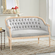 French Country Chesterfield Style Tufted Loveseat - R&R Furniture Gallery (Fountain Valley, CA)