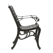 Luminea - Outdoor Aluminum Dining Chair With Scroll Design, Lattice Pattern And Cabriole Legs - Bronze - R&R Furniture Gallery (Fountain Valley, CA)