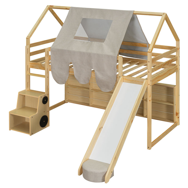 Loft Bed With House Shaped Frame And Tent - R&R Furniture Gallery (Fountain Valley, CA)