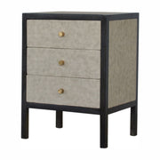 Nightstand, 3 Drawer - Black - R&R Furniture Gallery (Fountain Valley, CA)