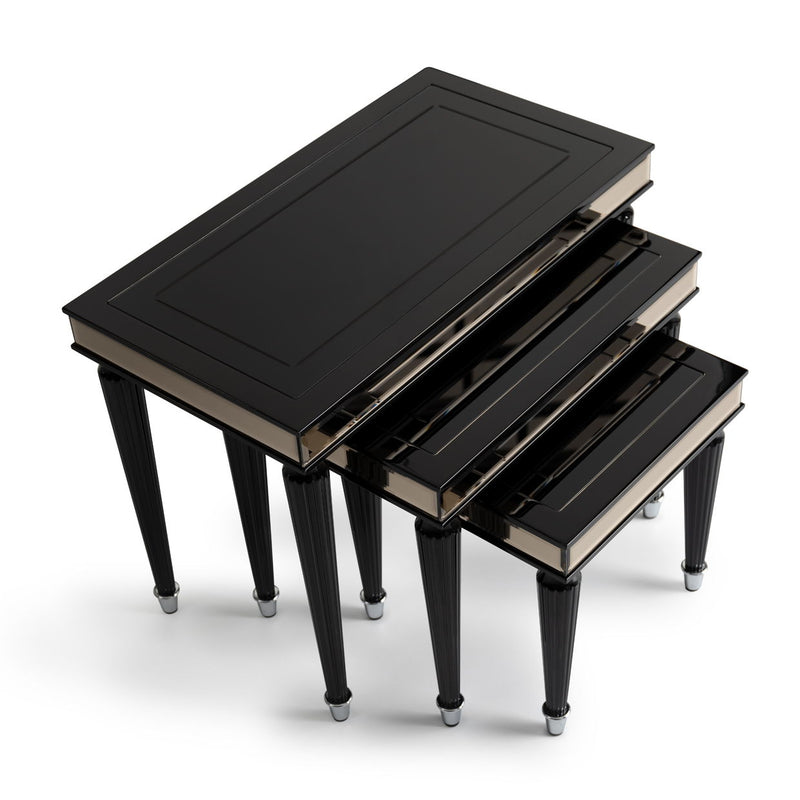 La Francaise - Nesting Tables (Set of 3) - Black Ice - R&R Furniture Gallery (Fountain Valley, CA)