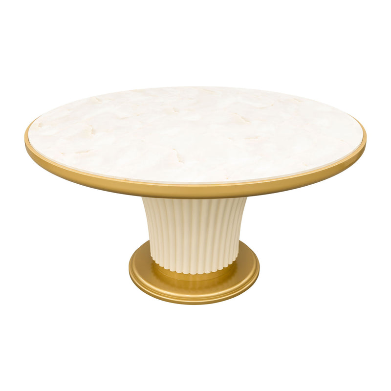 Scotts Square - Round Dining Table - Light Champagne - R&R Furniture Gallery (Fountain Valley, CA)