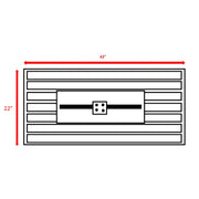 Outdoor white rectangular fire pit table with adjustable flame control, ideal for patio gatherings and outdoor seating.