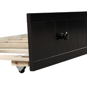 DreamHaus wooden storage daybed with sofa bed design, no box spring needed, featuring a sturdy wooden frame and built-in storage drawers.