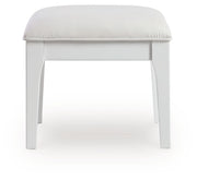 Chalanna - Vanity Stool - White - R&R Furniture Gallery (Fountain Valley, CA)
