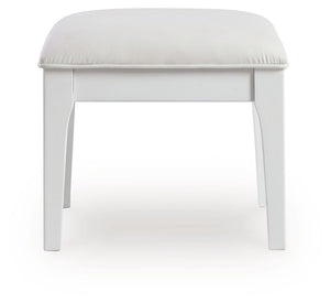 Chalanna - Vanity Stool - White - R&R Furniture Gallery (Fountain Valley, CA)