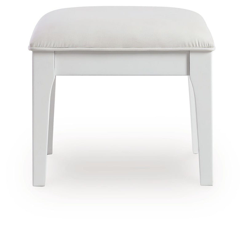 Chalanna - Vanity Stool - White - R&R Furniture Gallery (Fountain Valley, CA)