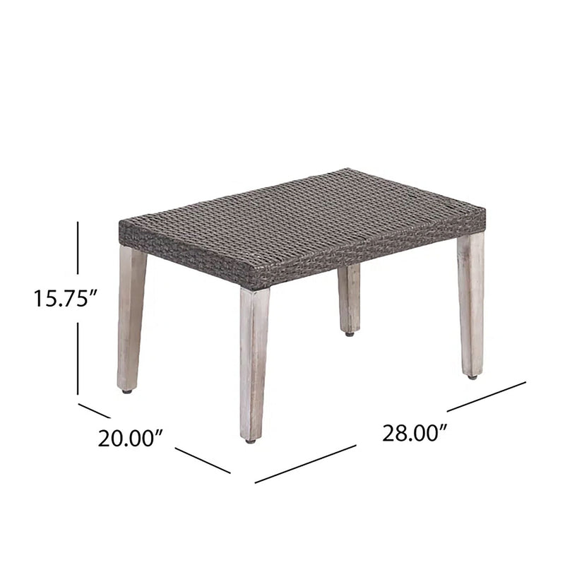 Savannah - Outdoor Wicker And Ottoman - Gray - R&R Furniture Gallery (Fountain Valley, CA)