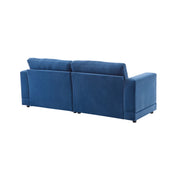 Modern Square Arm Sofa With Soft Fabric Upholstery, Deep Cushions - R&R Furniture Gallery (Fountain Valley, CA)