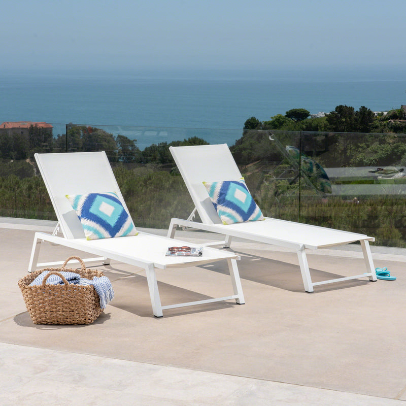 Myers - Modern Chaise Lounge Set With Adjustable Back - R&R Furniture Gallery (Fountain Valley, CA)