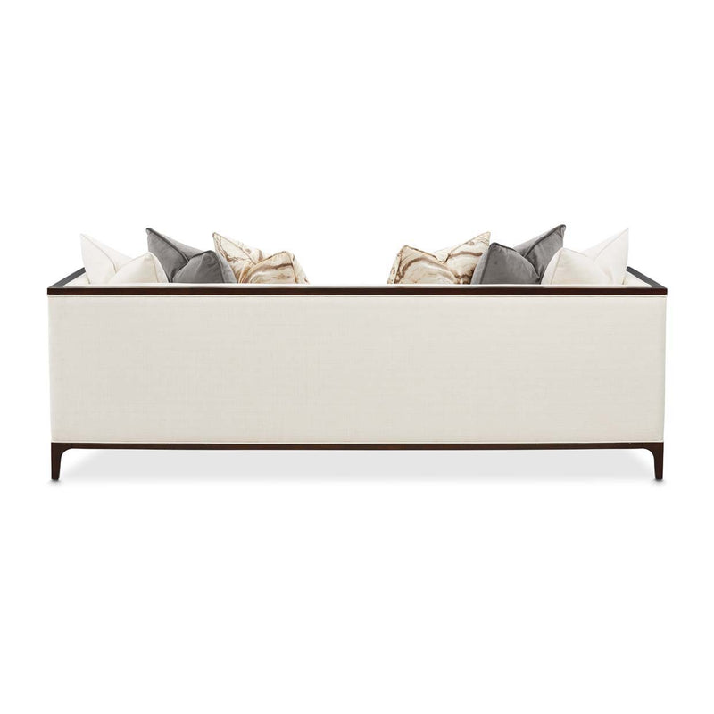 Belmont Place - Sofa - Cream / Espresso - R&R Furniture Gallery (Fountain Valley, CA)