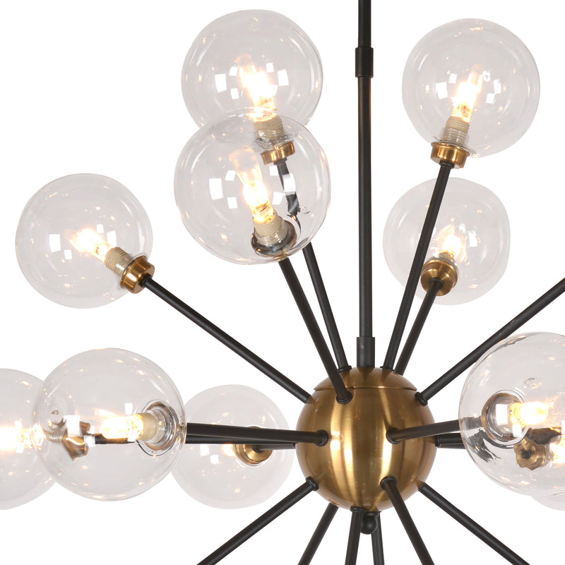 Trevindo - Chandelier - Black And Brass