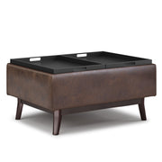 Owen - Tray Top Small Coffee Table Upholstered Storage Ottoman - R&R Furniture Gallery (Fountain Valley, CA)