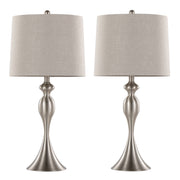 Pair of contemporary Ashland table lamps by Lumi Source, featuring sleek designs and neutral-colored shades for modern home décor.