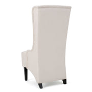 Set of two Noble House upholstered dining chairs with high backrests and birch wood legs, ideal for modern dining rooms.