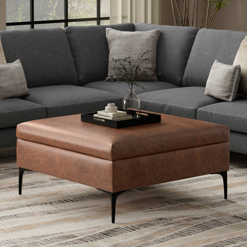 Rebecca - Multifunctional Coffee Table Storage Ottoman With Lift Up Lid - R&R Furniture Gallery (Fountain Valley, CA)
